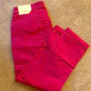 Loft New Dark Maroon color jeans!!!